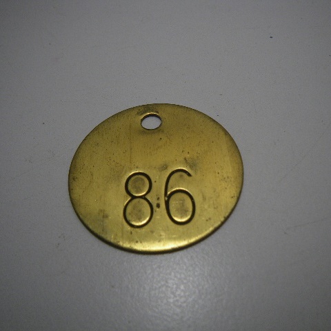 真鍮 ナンバータグ 86 THE BIG WINNER(ザ・ビッグウィナー)